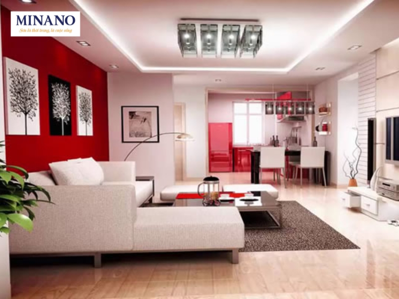 Mẫu sơn phòng khách hợp tuổi đinh mão